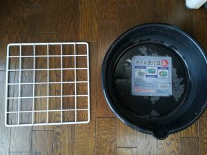 観葉植物の室内での水やり方法≪タライとメッシュパネルでしっかり水切り≫