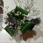 ブーケに付いていた葉っぱが根を出したので水挿ししてみた。≪花束×ハラン？≫