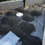 【溶岩砂利】新・栽培場を少しでも涼しく...